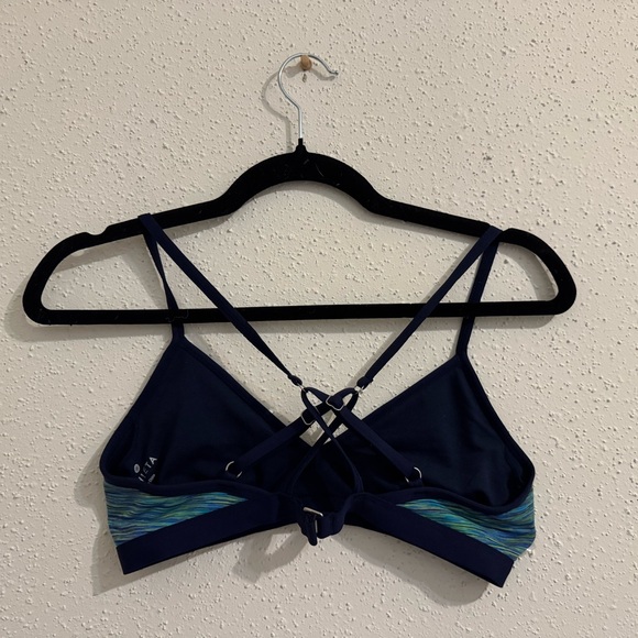 Athleta Paddle Out Triangle Bikini Top -  Size S - Blue Multi Color Space Dye - Picture 6 of 8